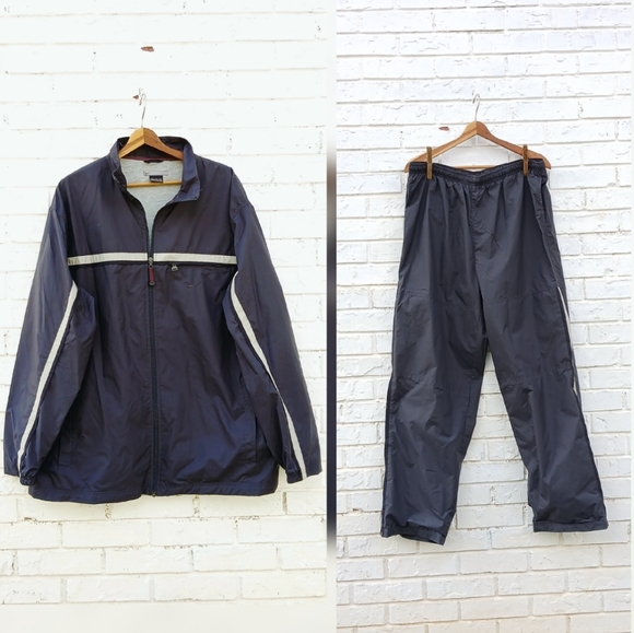 Vintage 90s Nike Tracksuit Nylon Gray XL - Picture 1 of 13